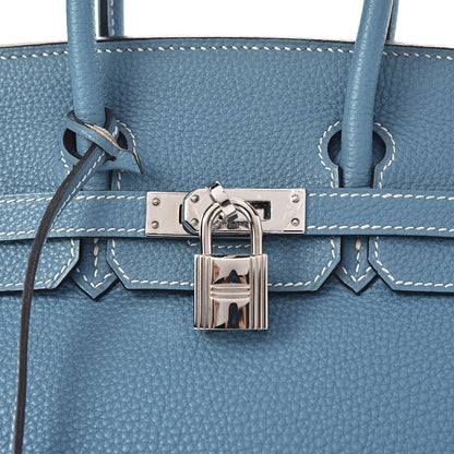 Hermes Togo Birkin 25 Blue Jean 33 of 36