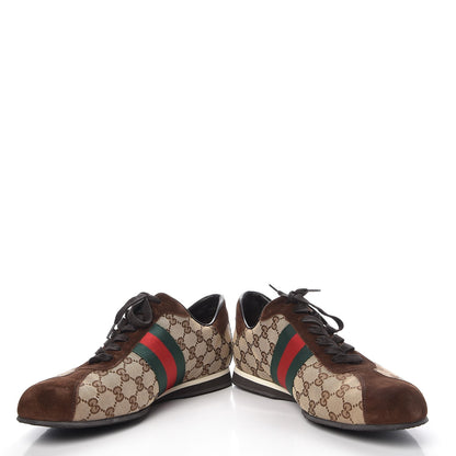 Gucci GG Monogram Suede Vintage Web Mens Sneakers 12.5 Dark Chestnut 11 of 14