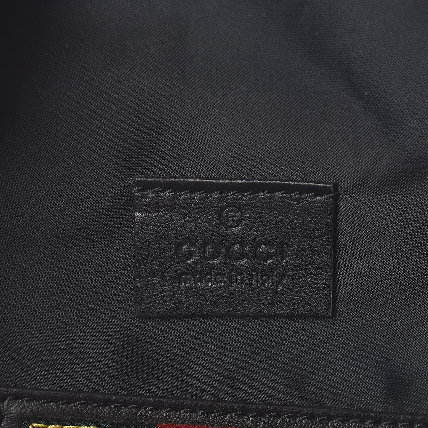 X DAPPER DAN Calfskin Laminated Ayers GG Micro Monogram Mens Belt Bag Black