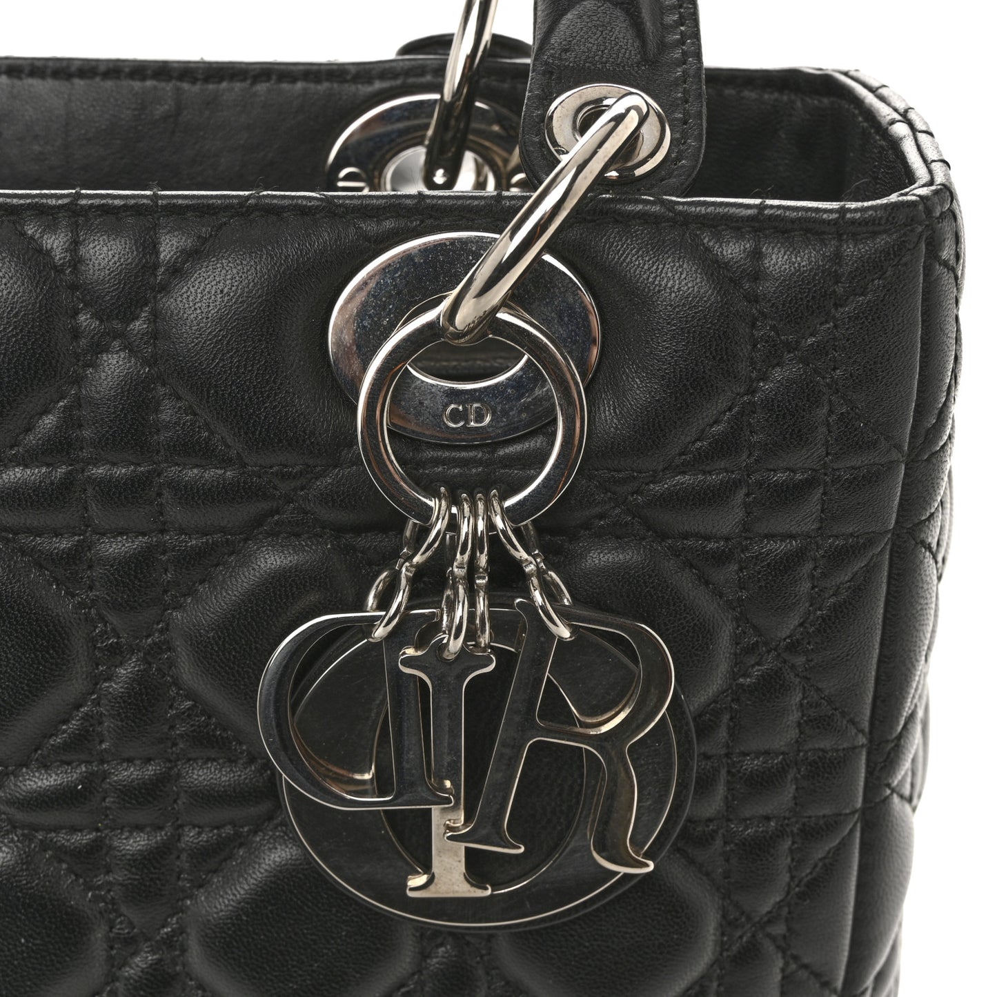 Lambskin Cannage Medium Lady Dior Black
