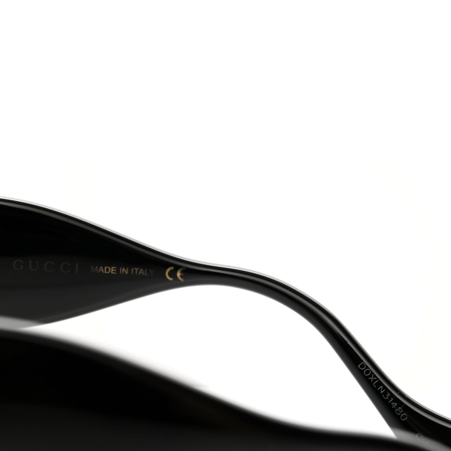 Acetate Rectangular Frame Chain Sunglasses GG1022S Black