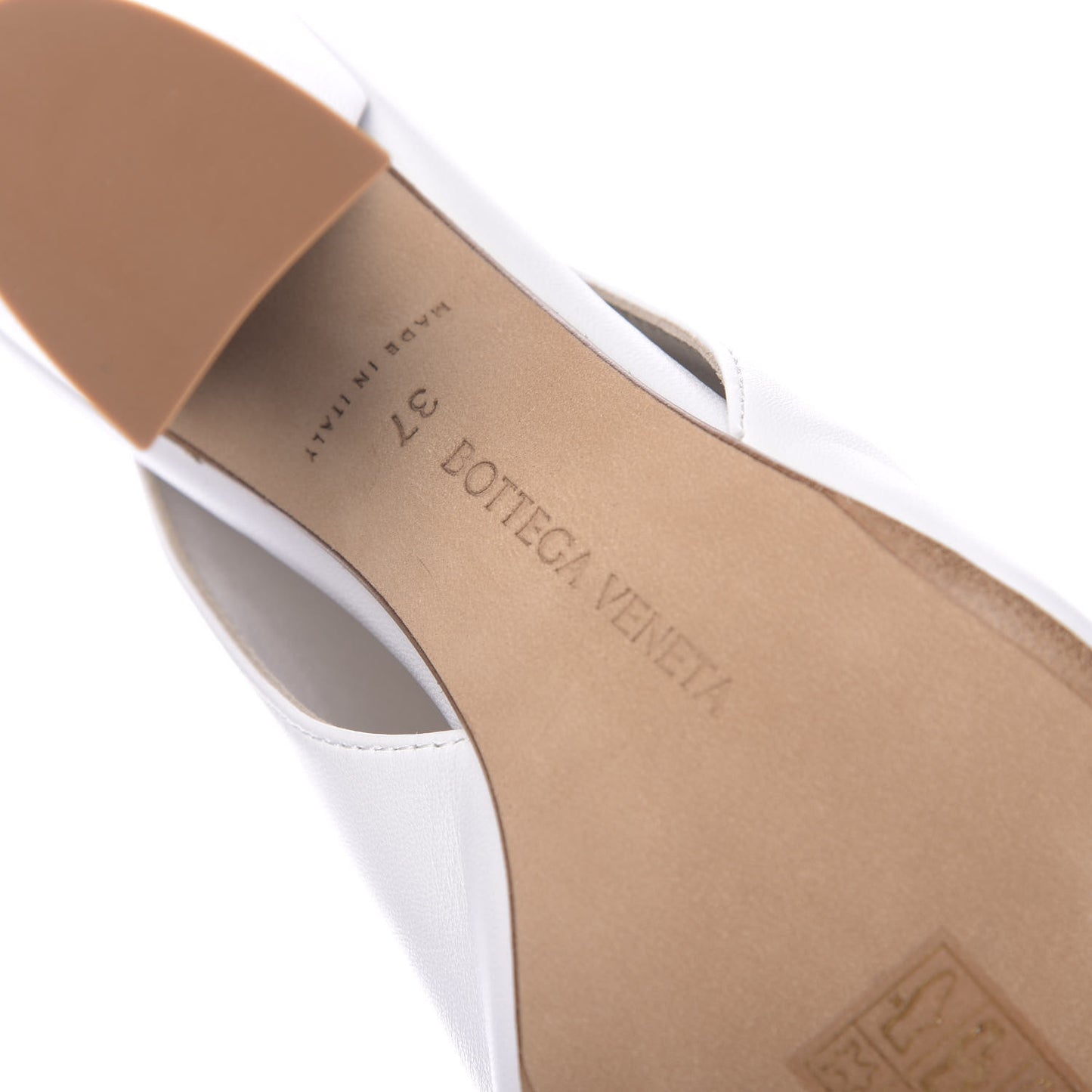 Nappa Almond Slingback Pumps 37 Ivory