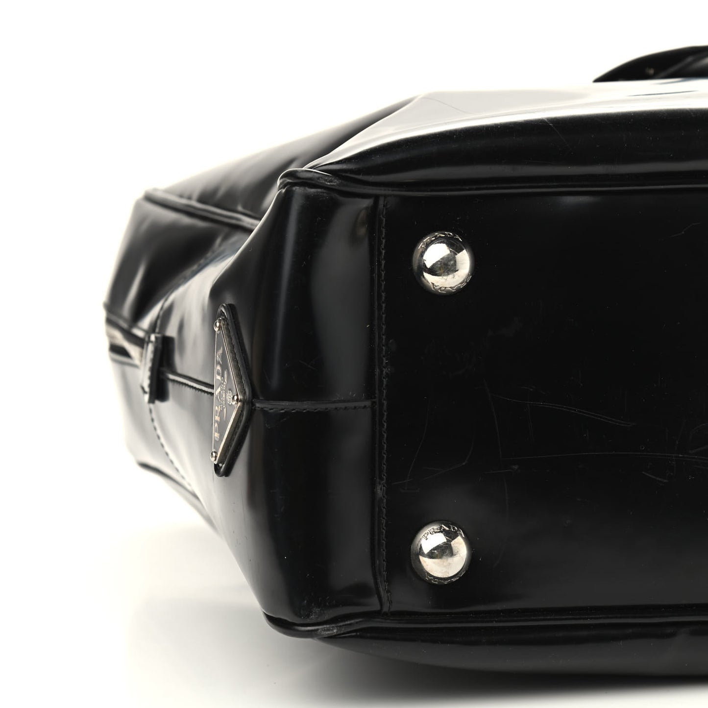 Spazzolato Large Zip Around Briefcase Black