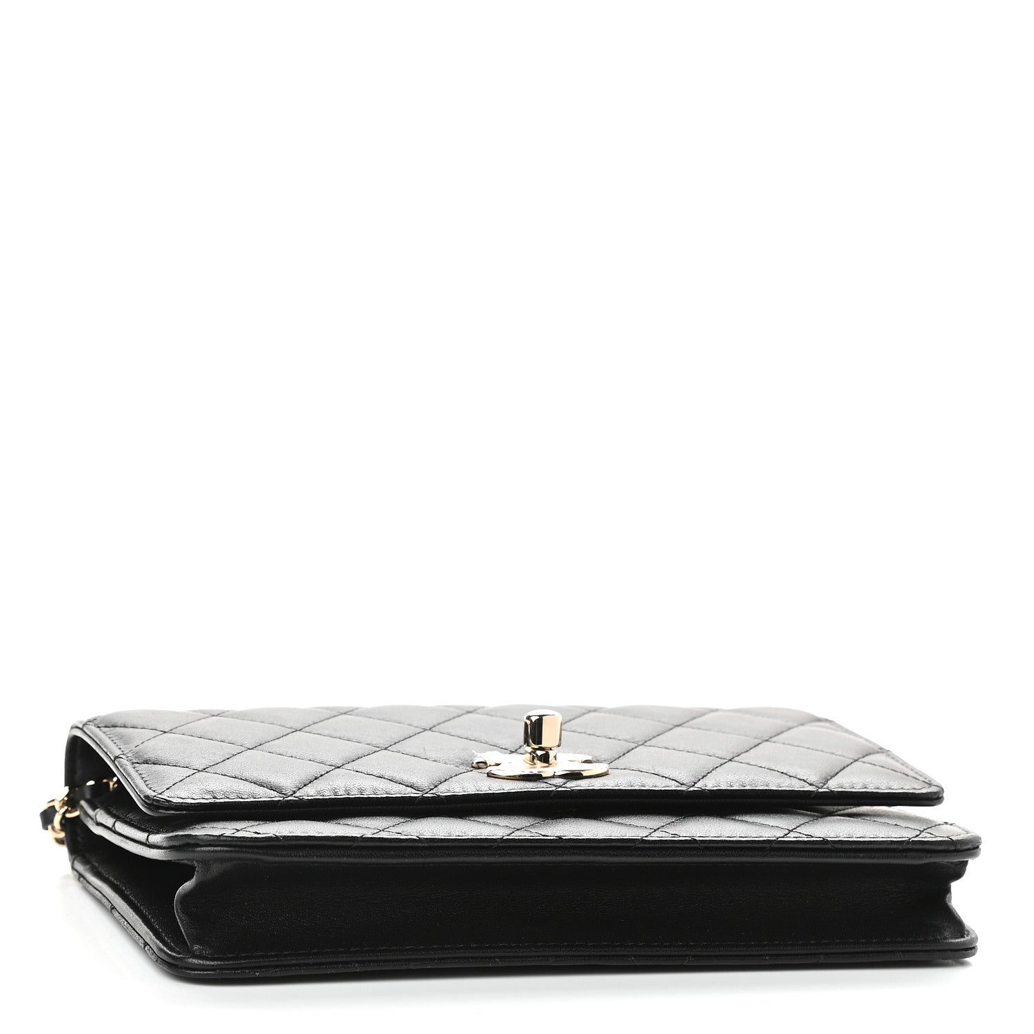 Chanel Lambskin Quilted Trendy CC Wallet On Chain WOC Black 4 of 10