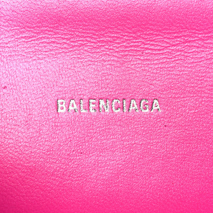 Balenciaga Shiny Calfskin Crocodile Embossed Hourglass Top Handle Bag XS Lipstick Pink 6 of 11