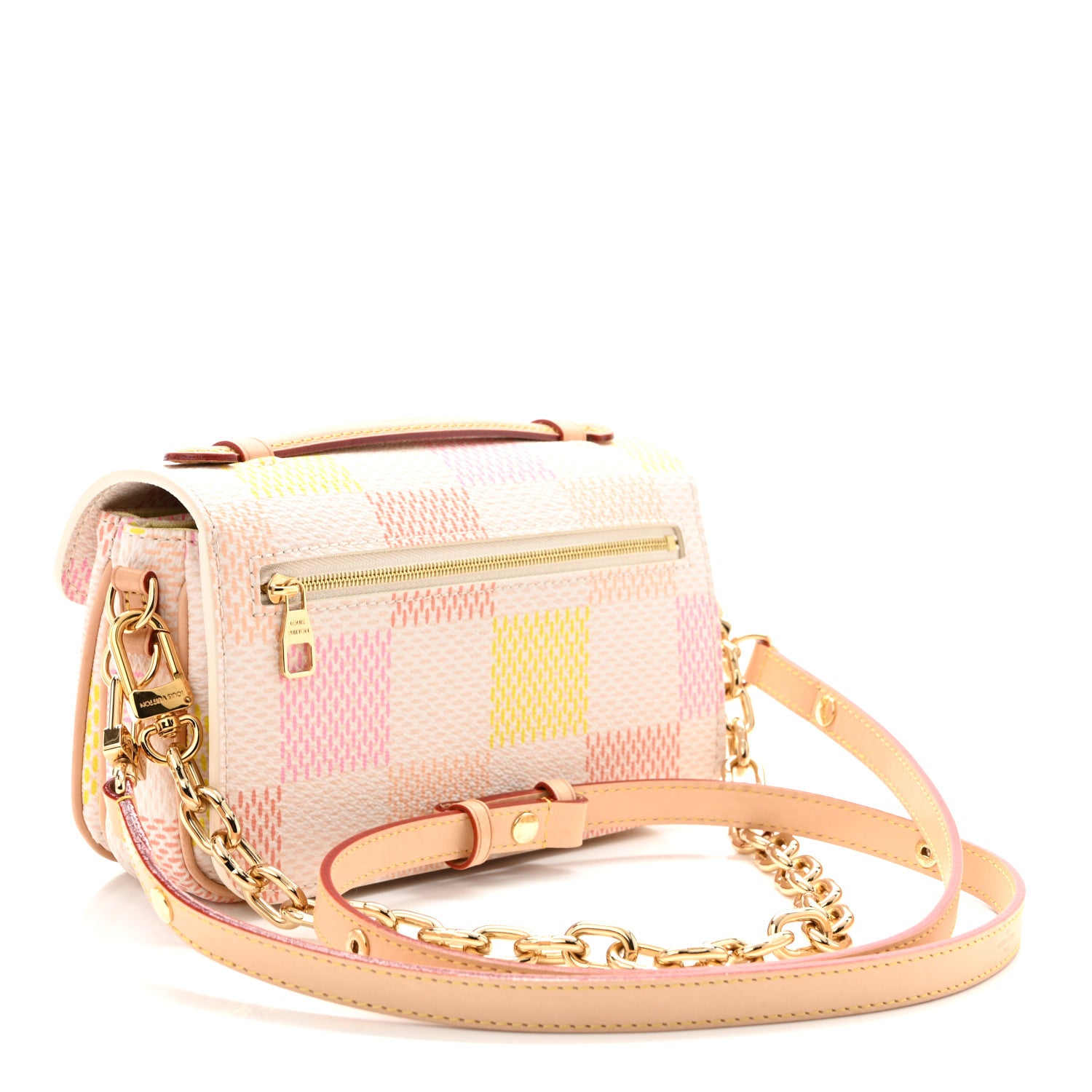 Louis Vuitton Damier Giant Pochette Metis East West Peach 3 of 9