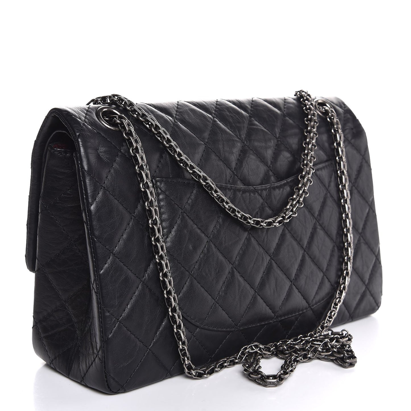 Aged Calfskin Quilted 2.55 Reissue 226 Flap Black