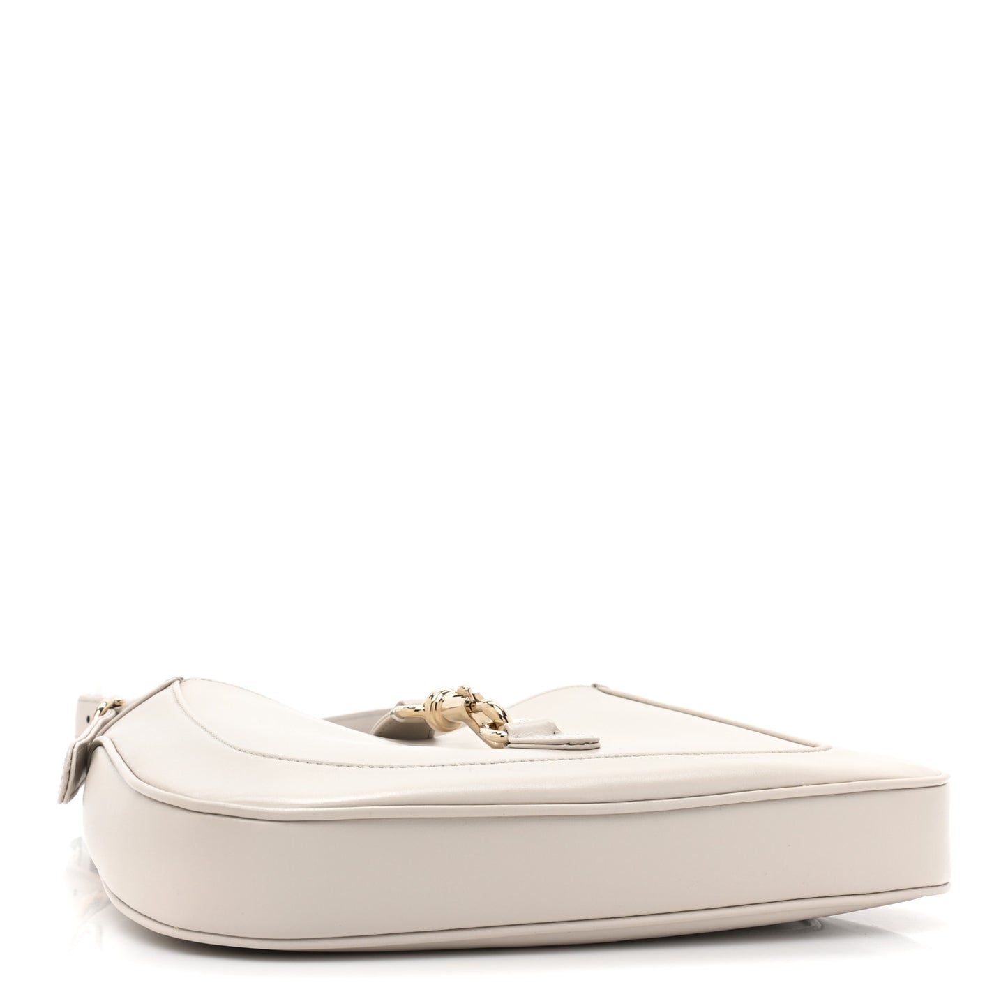 Ancora Calfskin Web Small Jackie Shoulder Bag Light Grey