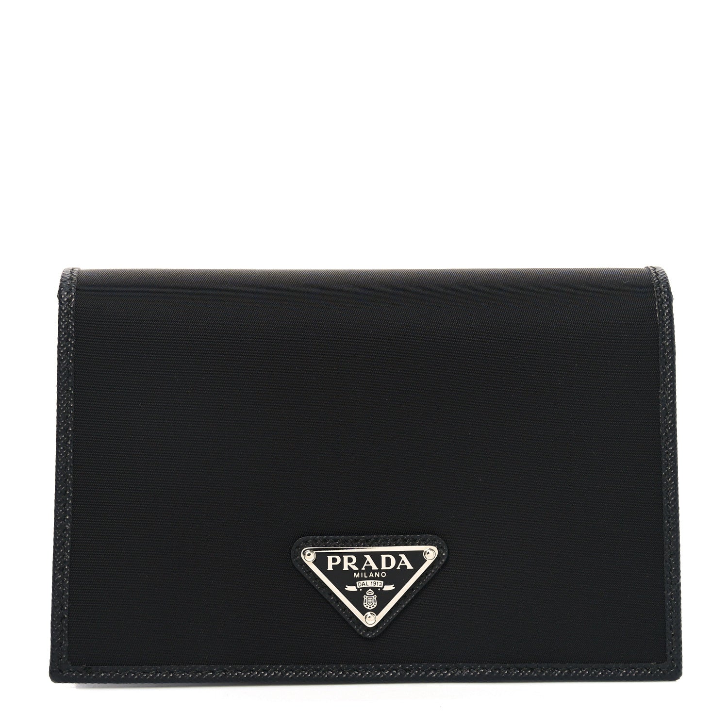 Prada Re-Nylon Saffiano Passport Holder Black 1 of 7