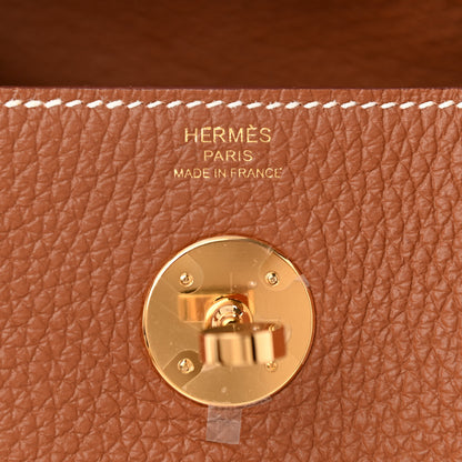 Hermes Taurillon Clemence Lindy 26 Gold 6 of 10
