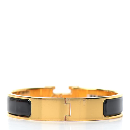 Hermes Enamel Narrow Clic Clac H Bracelet PM Black 3 of 4