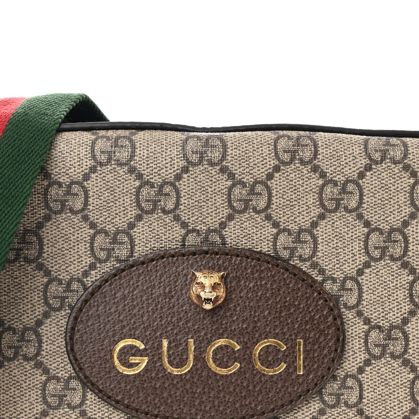 GG Supreme Monogram Web Neo Vintage Shoulder Bag Beige New Acero Crop