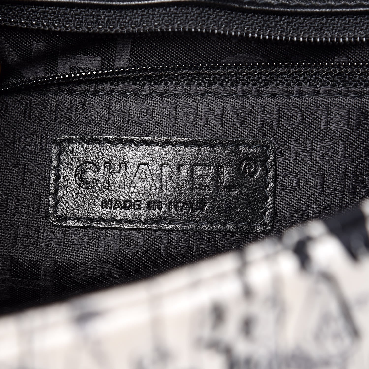 Chanel Silk Lambskin Coco Mademoiselle Scarf Flap Bag White Black 6 of 15