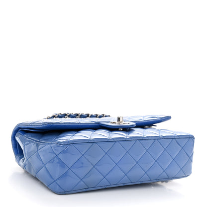 Chanel Patent Quilted Medium Double Flap Blue 4 of 10
