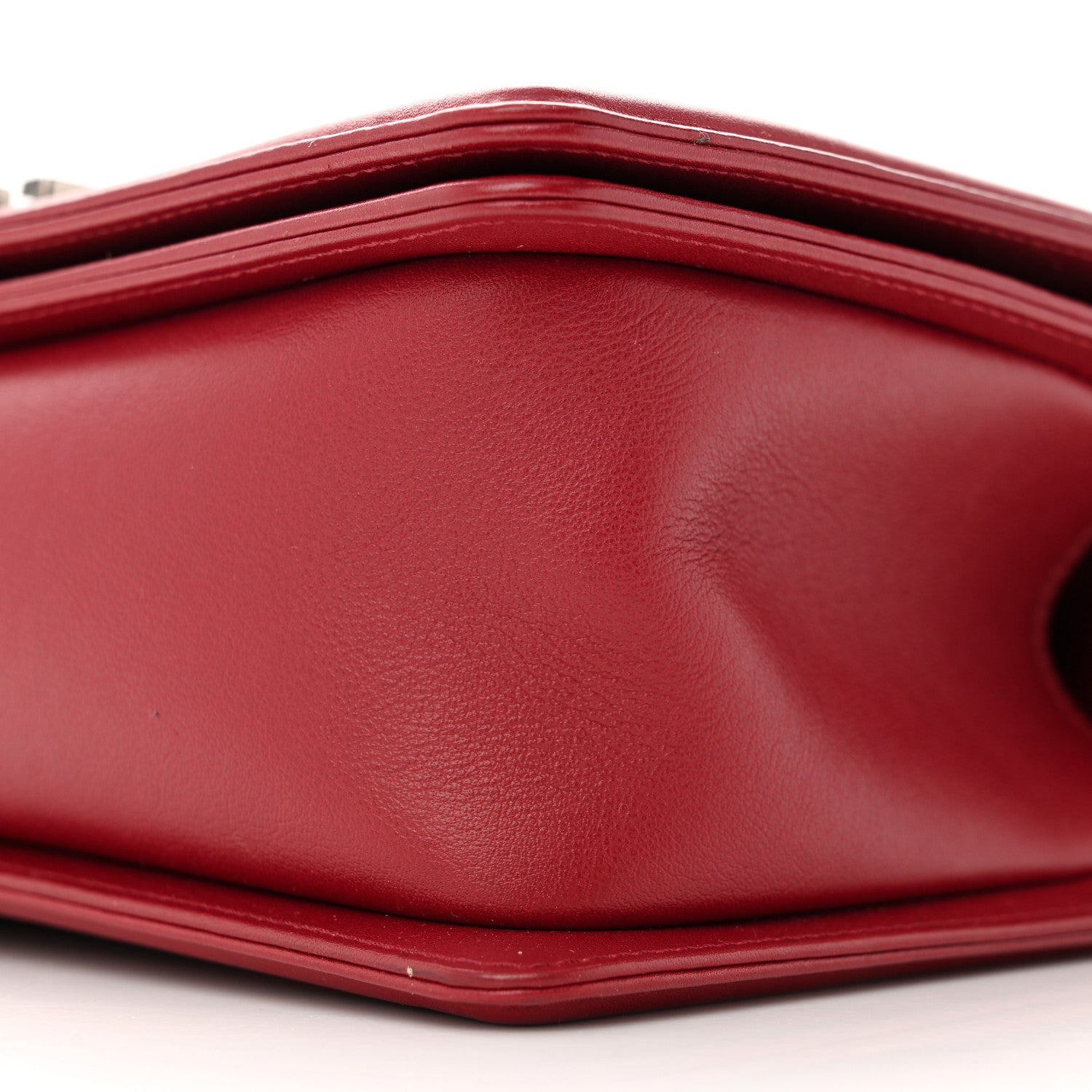 Chanel Calfskin Chevron Quilted Medium Boy Flap Dark Red 10 of 12