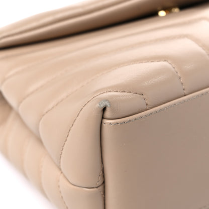 Saint Laurent Calfskin Y Quilted Monogram Small Loulou Chain Satchel Dark Beige 9 of 16