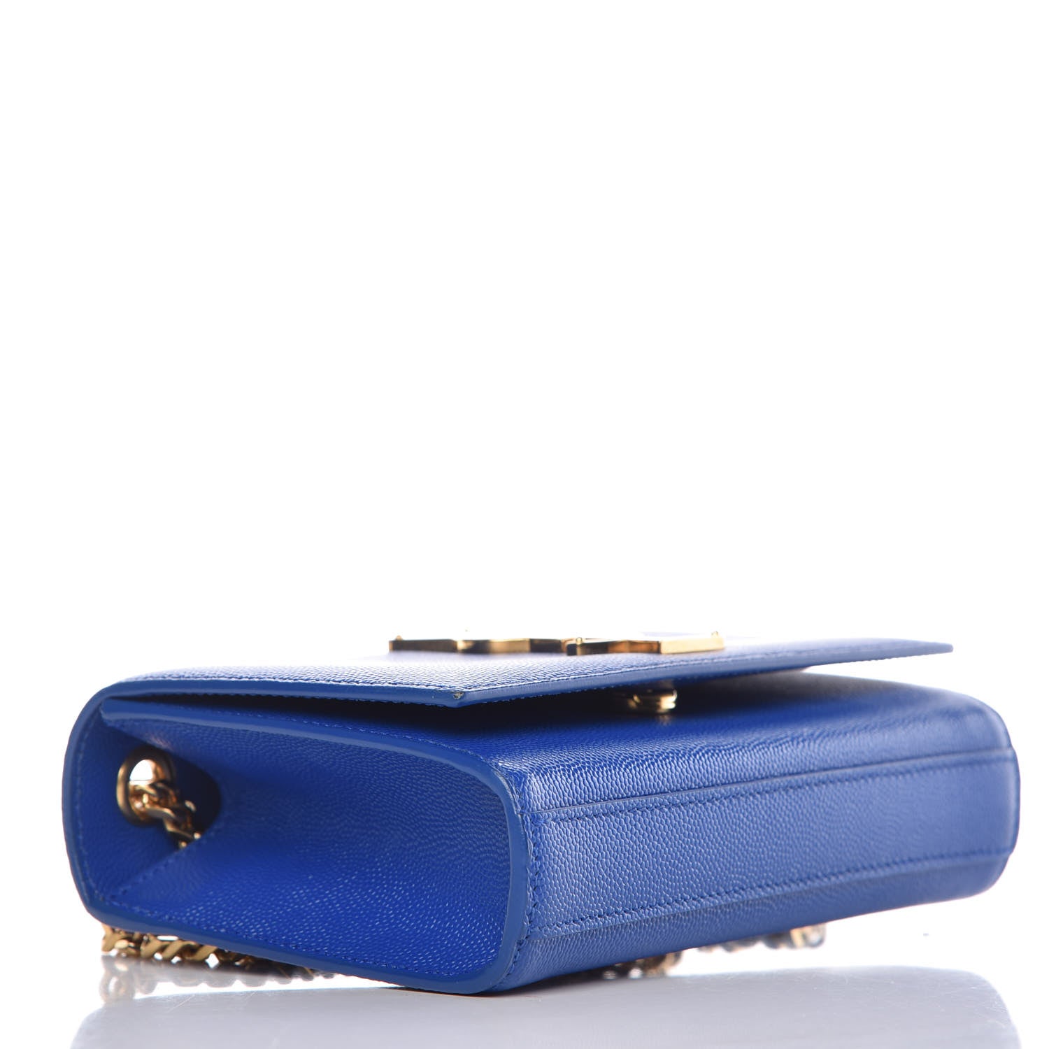 Saint Laurent Grain De Poudre Small Classic Monogram Satchel Royal Blue 4 of 10