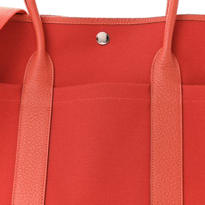 Hermes Toile Militaire Vache Country Garden Party Pockets 36 MM Rouge Tomate Capucine 8 of 15
