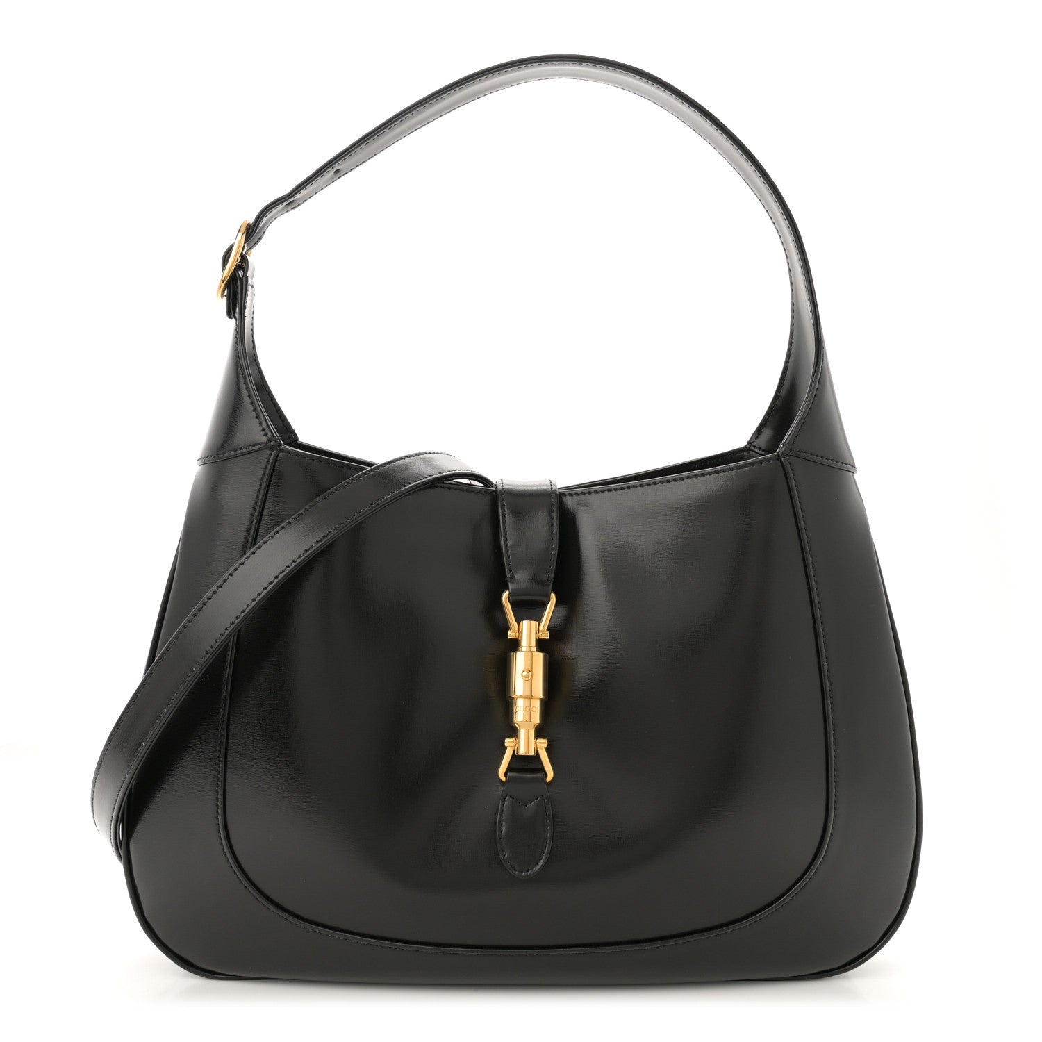 Gucci Boarded Dyana Lux Calfskin Medium Jackie 1961 Hobo Black 1 of 11