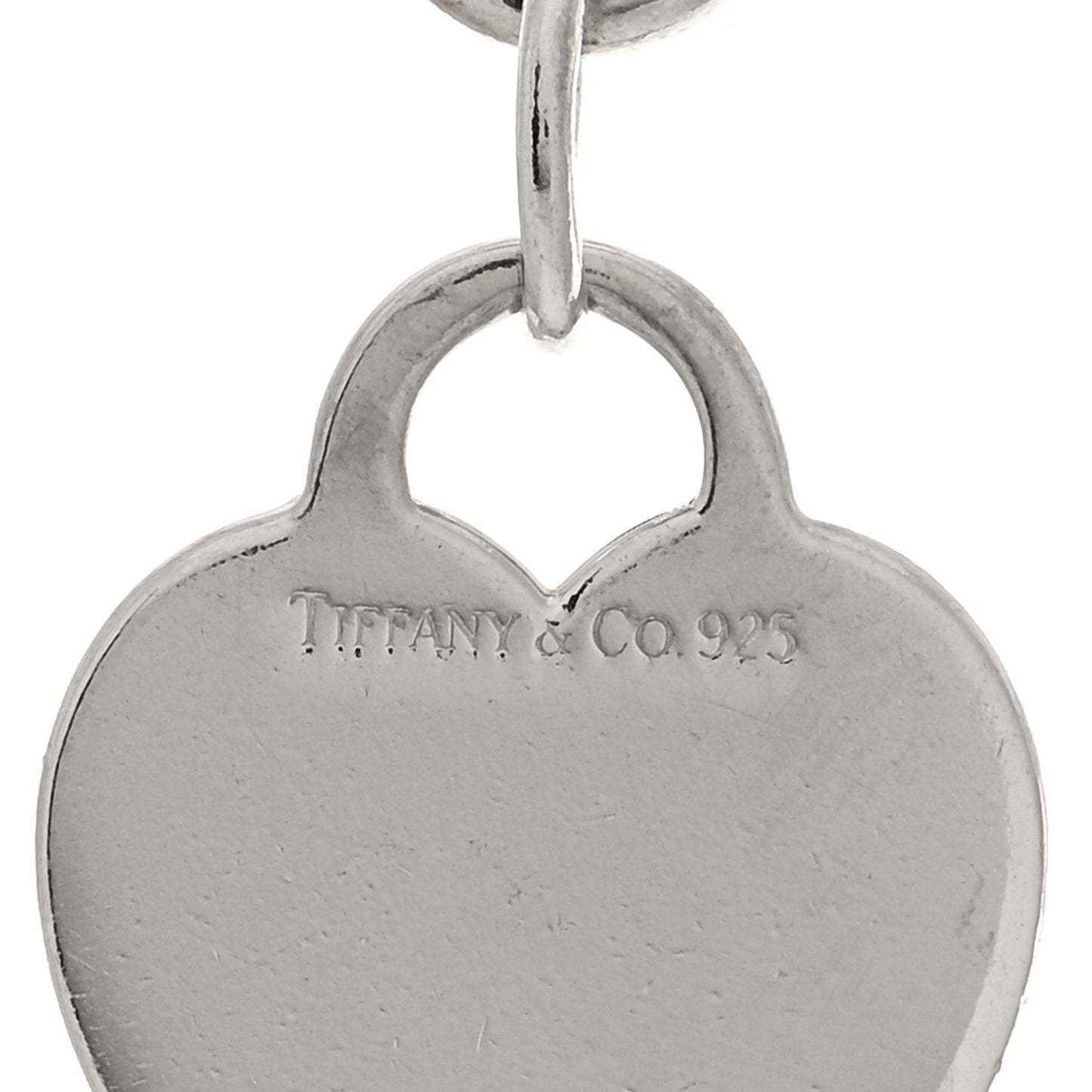 Sterling Silver Heart Tag Charm Bracelet