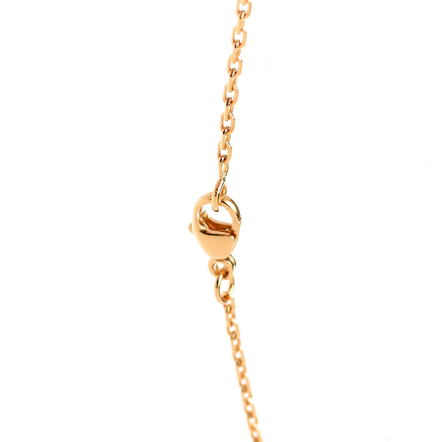 Lacquered Gold Mini Pop H Pendant Necklace Marron Glace