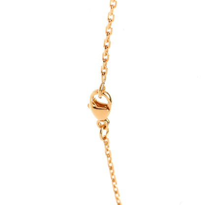 Hermes Lacquered Gold Mini Pop H Pendant Necklace Marron Glace 5 of 7