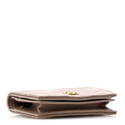 Gucci Calfskin Matelasse GG Marmont Card Case Wallet Porcelain Rose Porcelain Rose 4 of 8