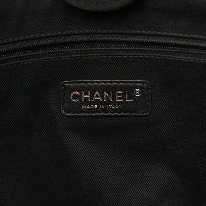 Chanel Canvas Small Deauville Tote Beige Black 6 of 10