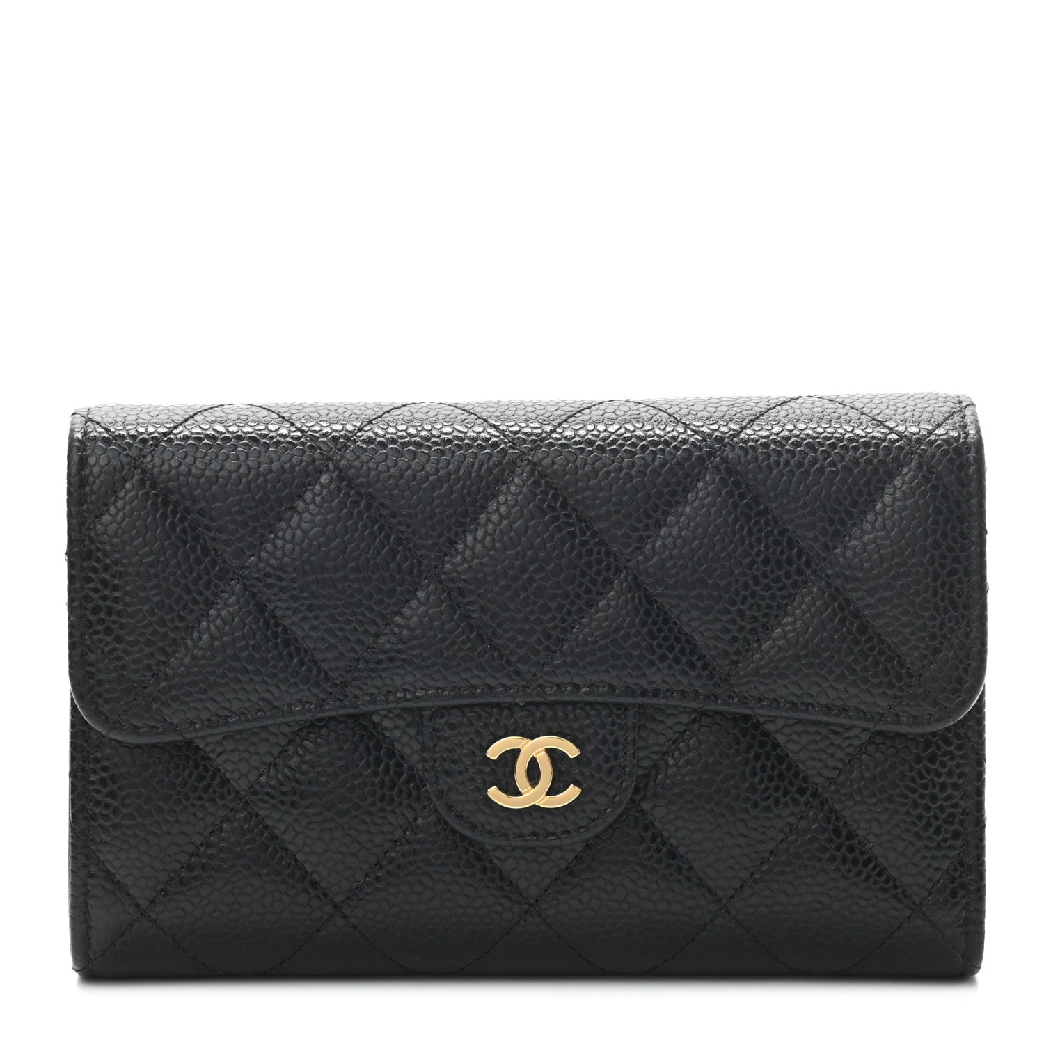Chanel Caviar Quilted Small Flap Wallet Black 1 of 8