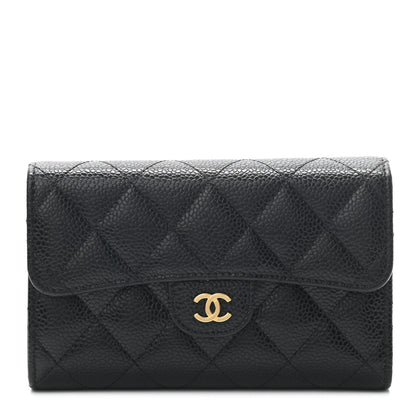 Chanel Caviar Quilted Small Flap Wallet Black 1 of 8