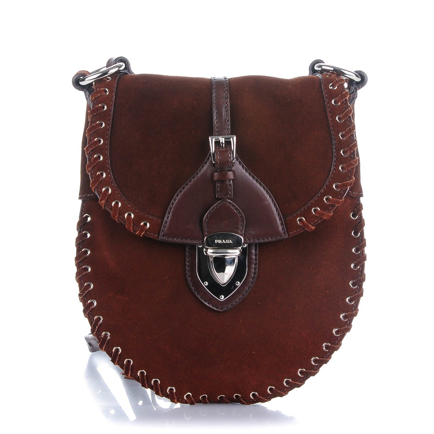 Suede Scamosciato Tassel Crossbody Brown