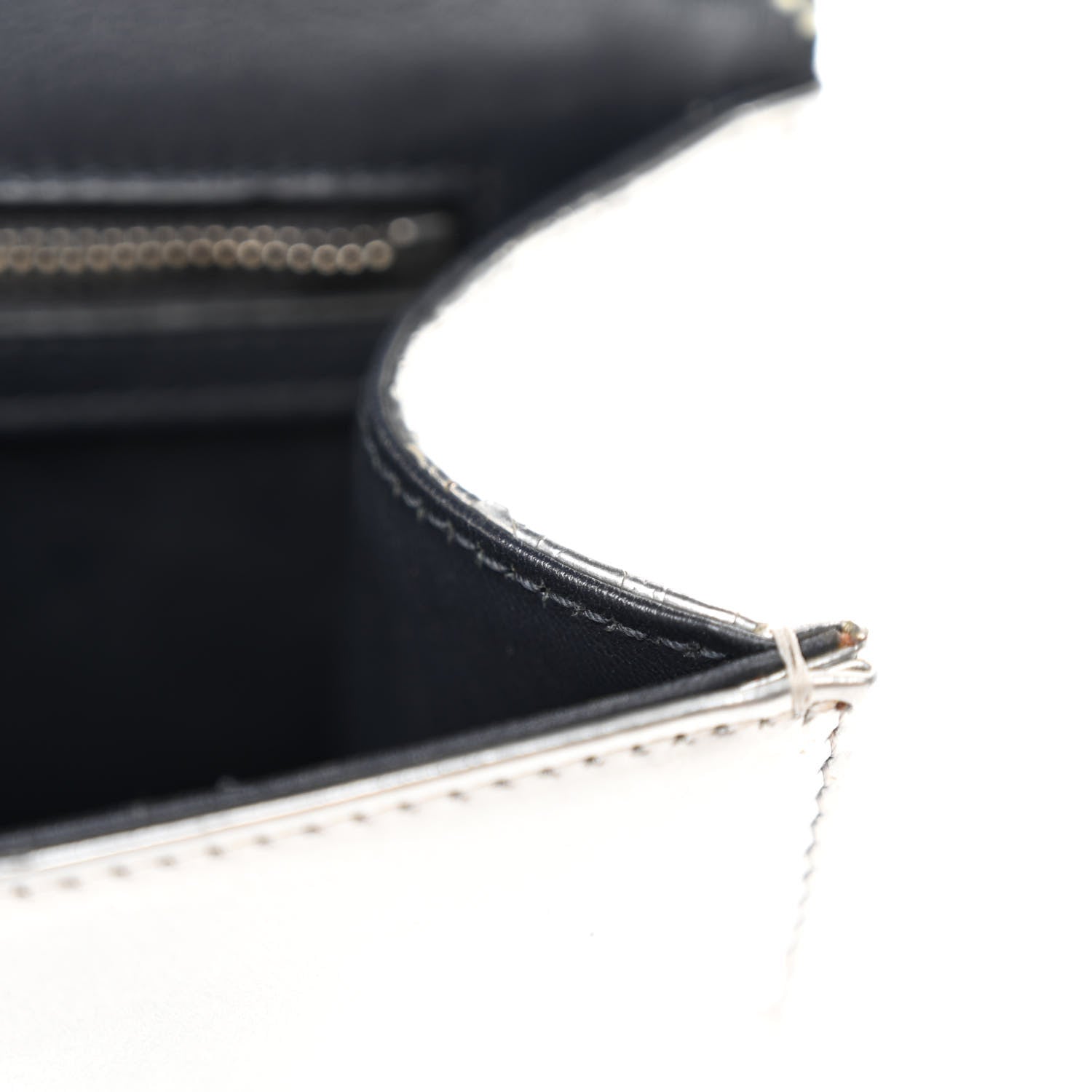 Christian Dior Metallic Patent Micro-Cannage Medium Diorama Flap Bag Silver 11 of 12