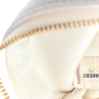 Chanel Caviar Quilted Small Cosmetic Case White 7 of 8