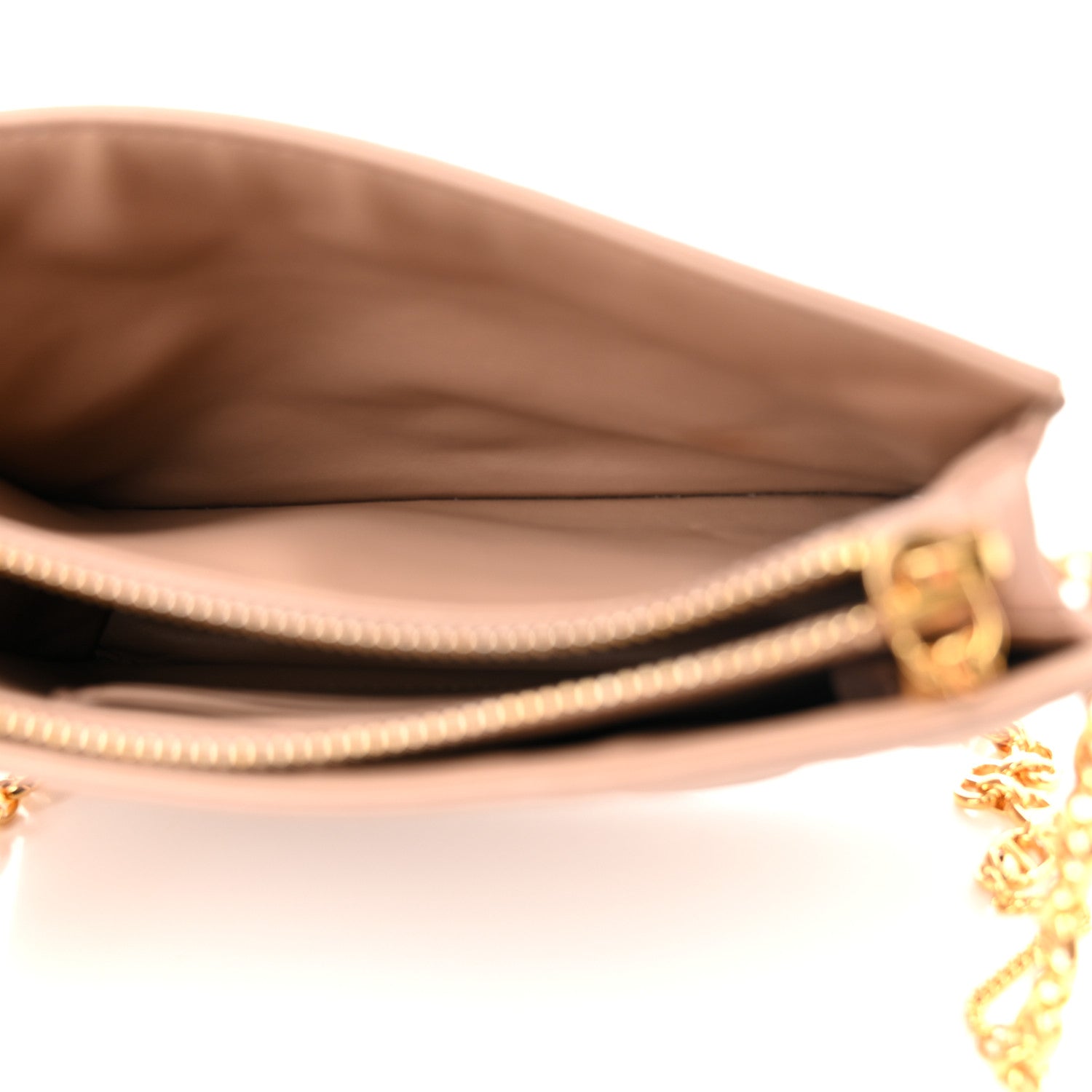 Christian Dior Calfskin Cannage Caro Zipped Pouch With Chain Fard 7 of 13