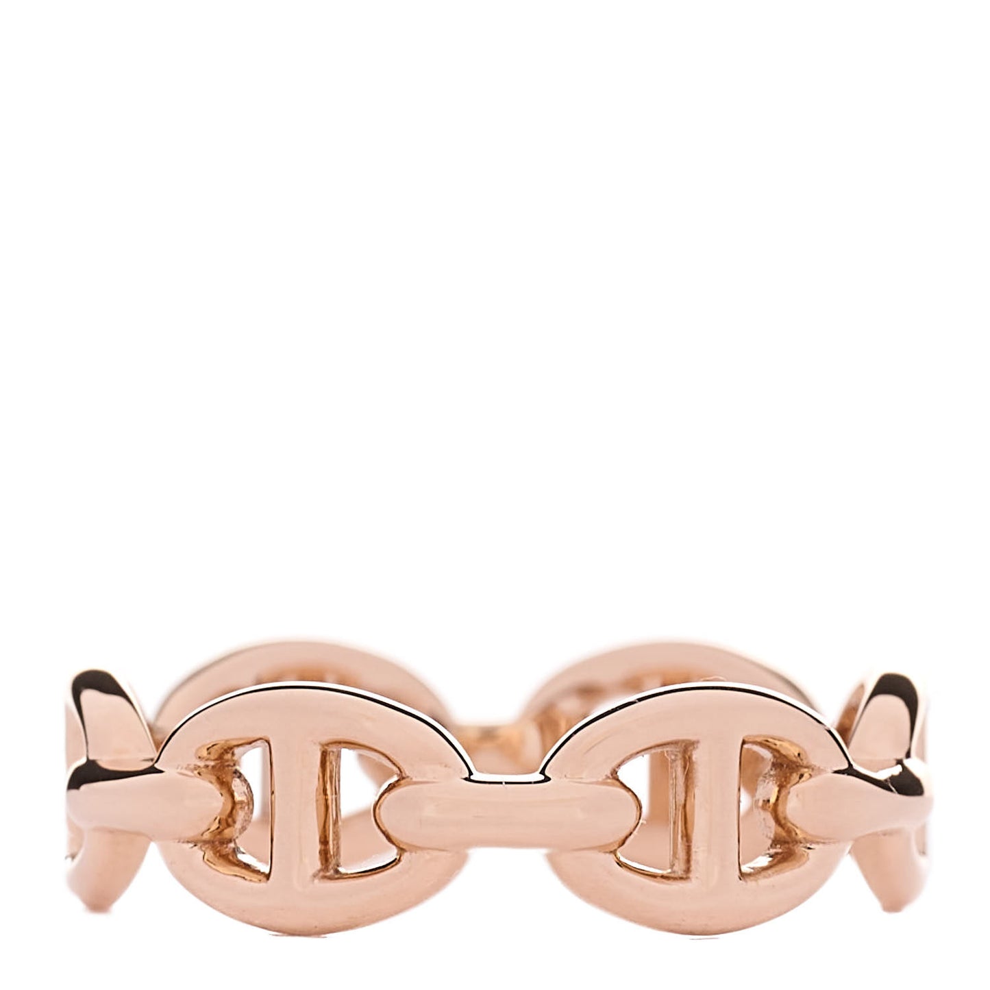 18K Rose Gold PM Chaine d'Ancre Enchainee Ring 53 6.5