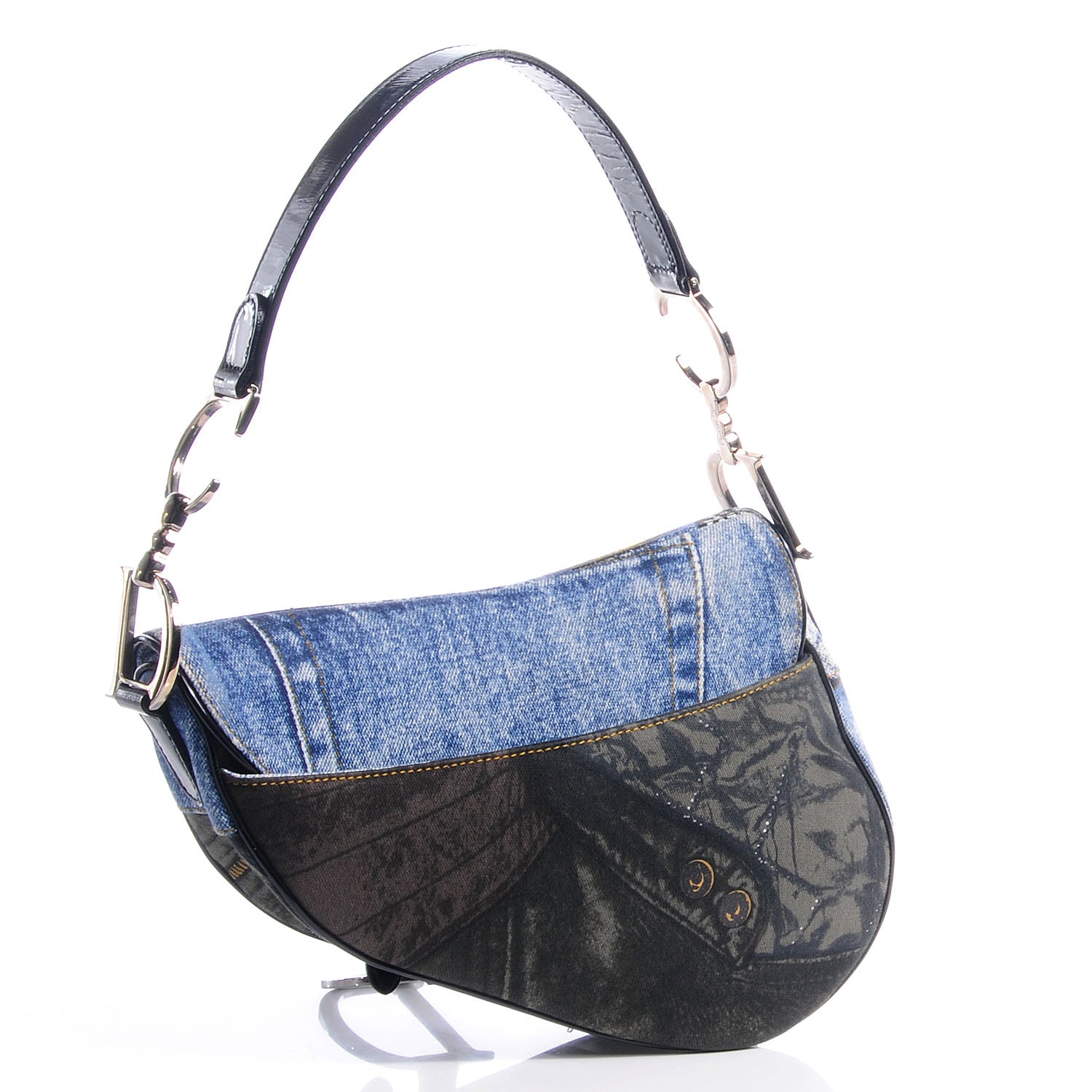 Christian Dior Denim Miss Diorella Saddle Bag 3 of 7