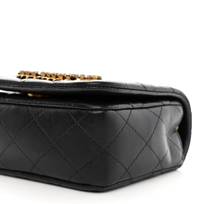 Chanel Lambskin Quilted Crystal CC Mini Flap Black 10 of 10