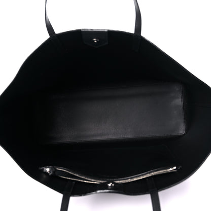 Jimmy Choo Snakeskin Embossed Calfskin JC Tote Anthracite 4 of 13