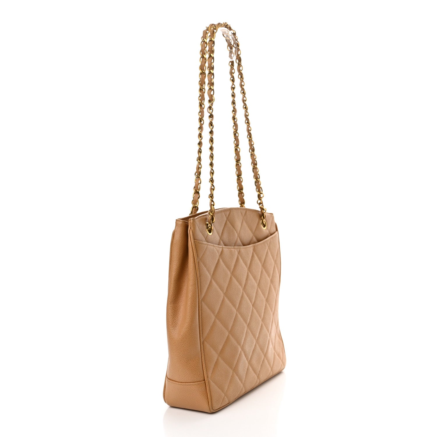 Chanel Caviar Quilted Shopper Tote Beige 3 of 13