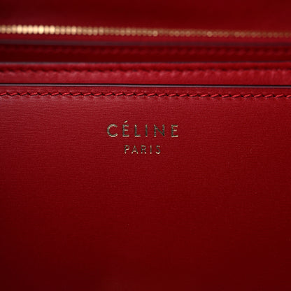 Celine Box Calfskin Medium Classic Box Flap Bag Red 6 of 11