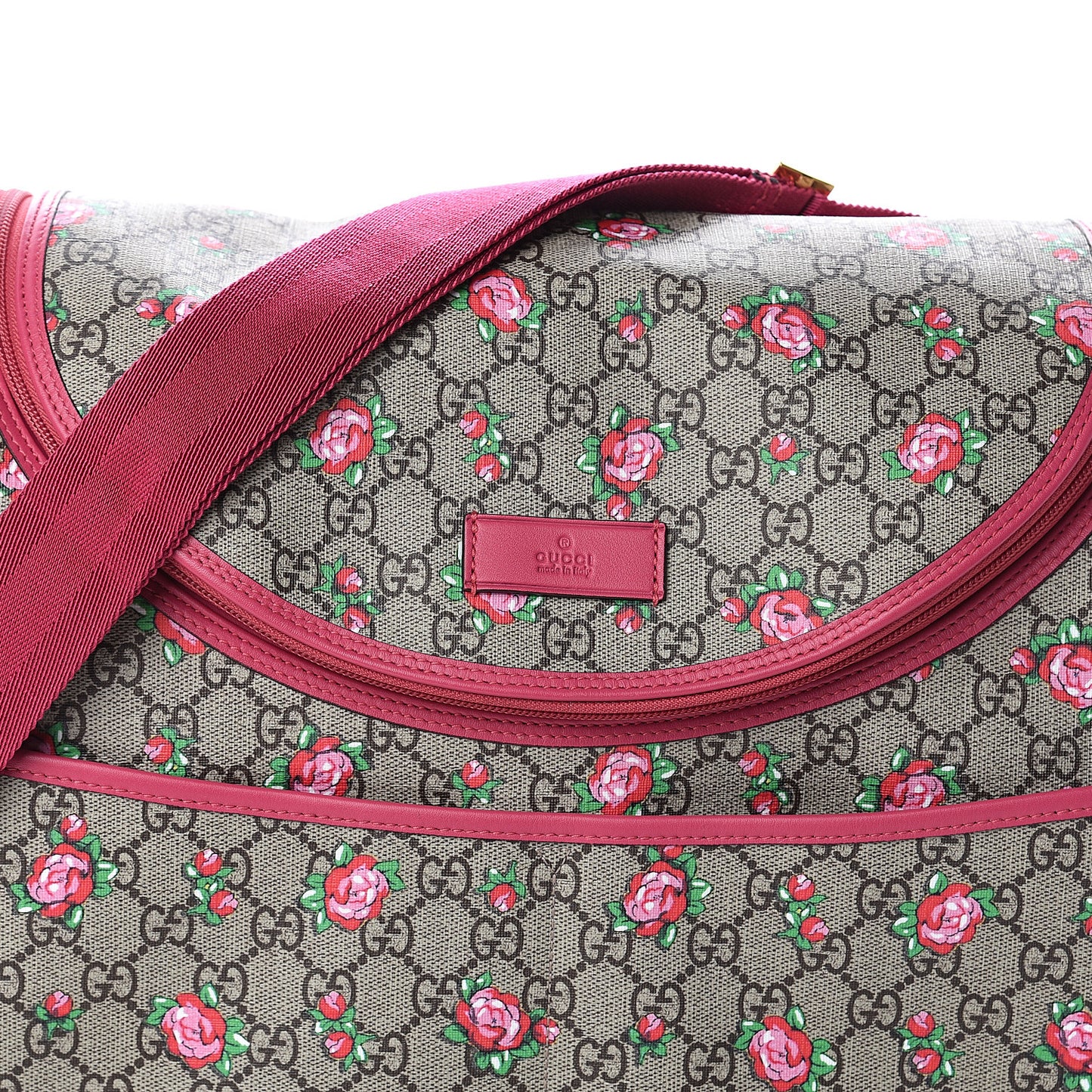 GG Supreme Monogram Rose Bud Diaper Bag Pink