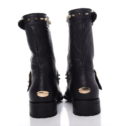 Jimmy Choo Studded Dash Biker Boots 36.5 Black 7 of 9