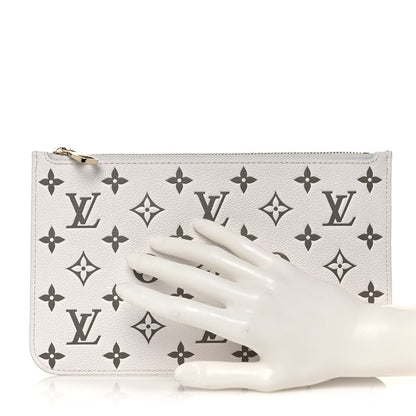 Louis Vuitton Empreinte Monogram Spring In The City Neverfull Pochette MM Kaki Beige Cream 2 of 11