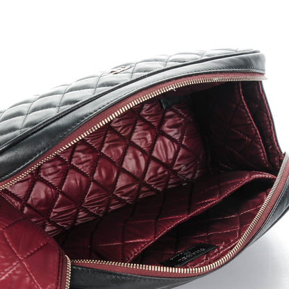 Chanel Lambskin Quilted Large Toiletry Case Black 5 of 7