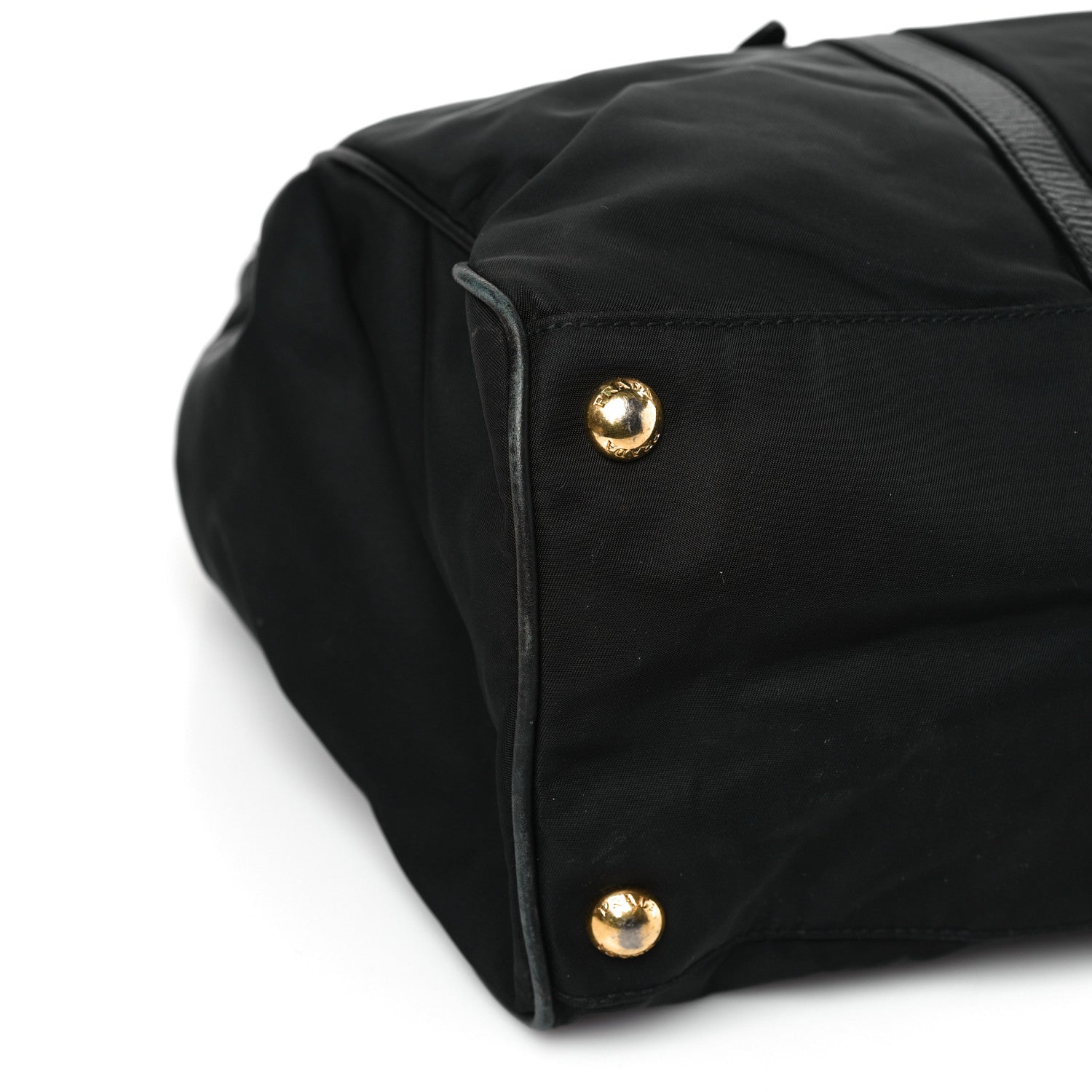 Prada Tessuto Nylon Vitello Daino Tote Black 8 of 10