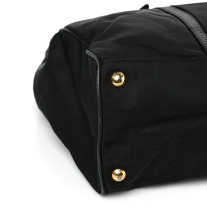 Prada Tessuto Nylon Vitello Daino Tote Black 8 of 10