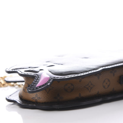 Louis Vuitton Epi Catogram Dog Face Clutch Black 9 of 11