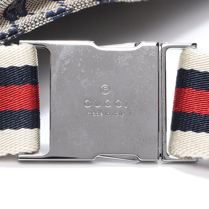 Gucci GG Monogram Web Double Pocket Belt Bag Navy 12 of 15