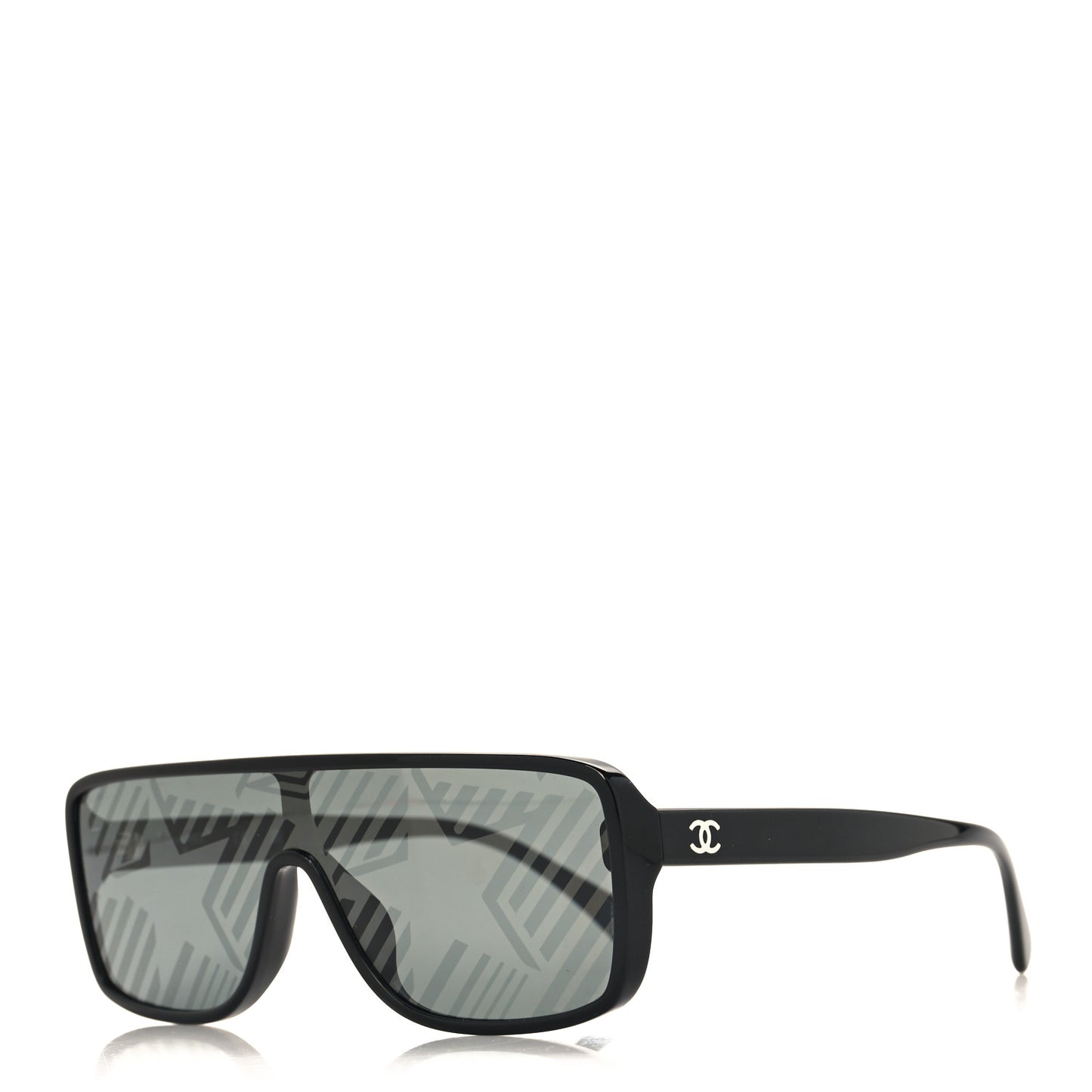 Acetate Shield 71540 Sunglasses Black