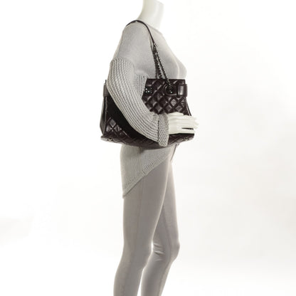 Chanel Lambskin Quilted Small Coco Loop Tote Burgundy 2 of 8